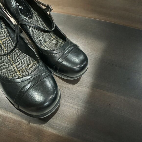 Mudd Vintage LUSH 90’s Chunky Heel Black Mary Jane Sz 9 1/2 M Y2K Punk Classic - Picture 10 of 10